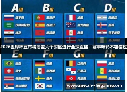 2026世界杯宣布将覆盖六个时区进行全球直播，赛事精彩不容错过